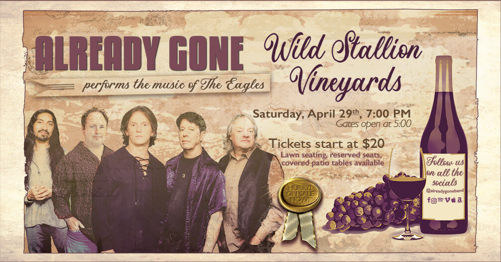 Already Gone Performs The Music of the Eagles at Wild Stallion on April 29, 2023.