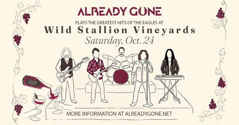 Already Gone plays the greatest hits of the Eagles at Wild Stallion Vineyards in Spring, Texas on Saturday, October 24