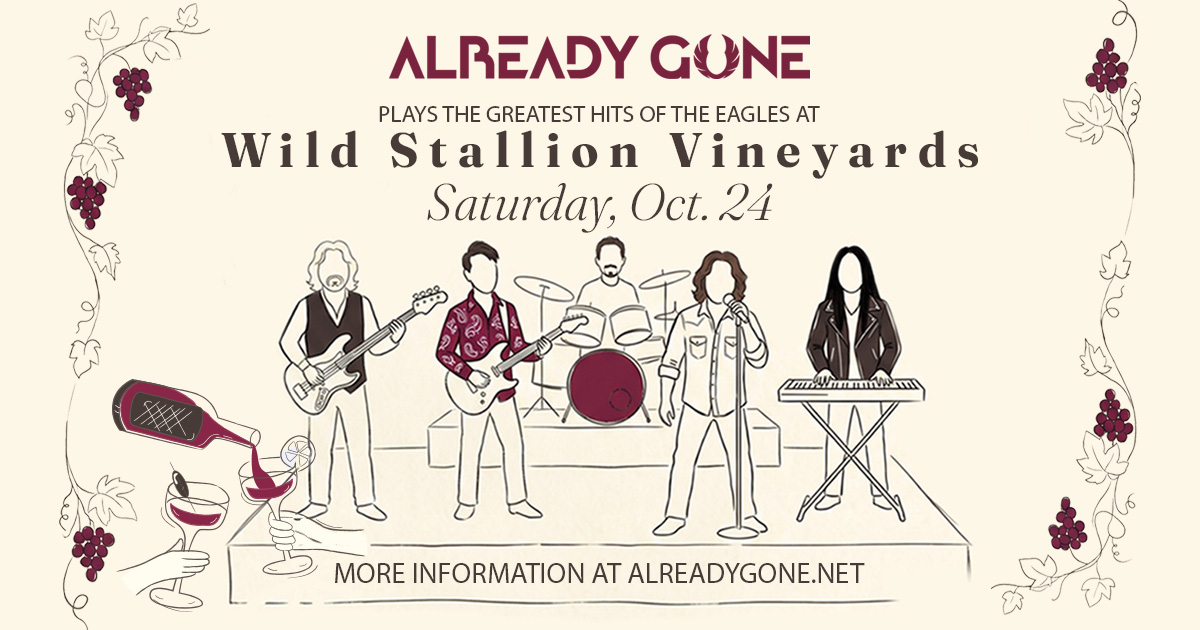 Already Gone plays the greatest hits of the Eagles at Wild Stallion Vineyards in Spring, Texas on Saturday, October 24